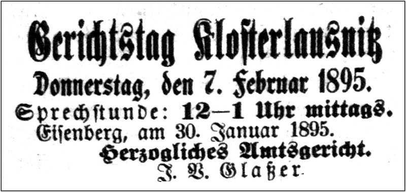 1895-02-07 Kl Gerichtstag